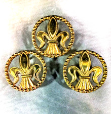 Medieval Belt Mount Replica, England SCA Brass Belt Decor, Belt Studs 3 pcsset