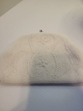 Vintage Mid Century Clutch Purse White Beaded Handbag Made In Japan