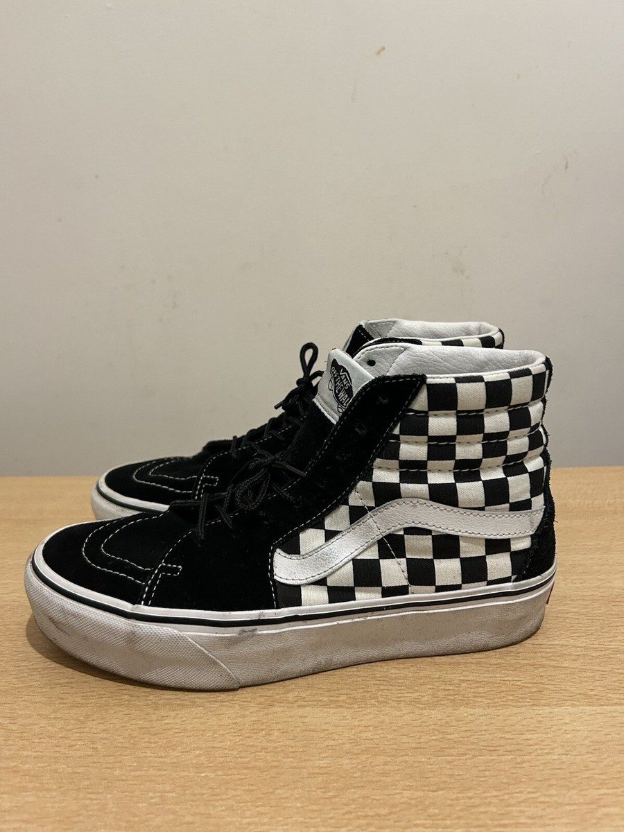 Black Checkerboard Old Skool Platform Vans Off The Wall Black