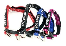 ALBCORP Reflective Service Dog Collar- Rubber Patch-Durable Nylon