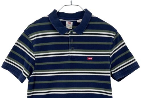 LEVI'S STRAUSS & CO Kid's Boy's Standard Fit Polo Neck Striped T-Shirt Size S - Picture 3 of 10