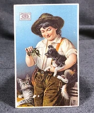 James Pyle's Pearline Victorian Trade Card VTC Dog Cat Crayfish Soap Advertise