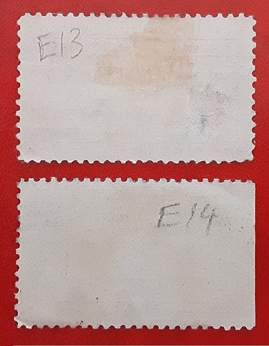 US 1925 15c 20c Used Special Delivery Box Cancel LISBON IOWA Scott E13-14 2955 - Picture 2 of 2