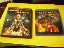 (2) Marvel Ghost Rider Blu-Ray/DVD Lot: Original + Spirit of Vengeance