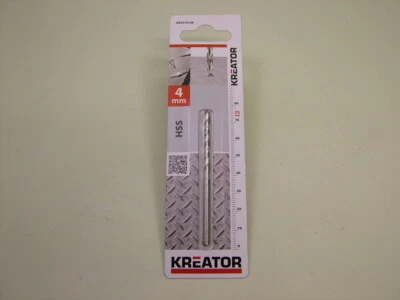 KREATOR HSS-G twist drill 2 x 4.0mm, ground thread for metal, stainless, wood, plastic