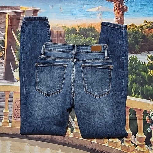 Judy Blue Distressed Skinny Jeans Size 1/25 - Picture 6 of 8