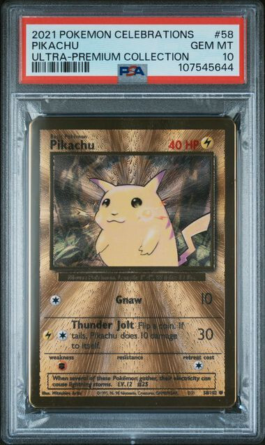 Pokemon - Pikachu Ultra Premium UPC Celebrations #58 Gold