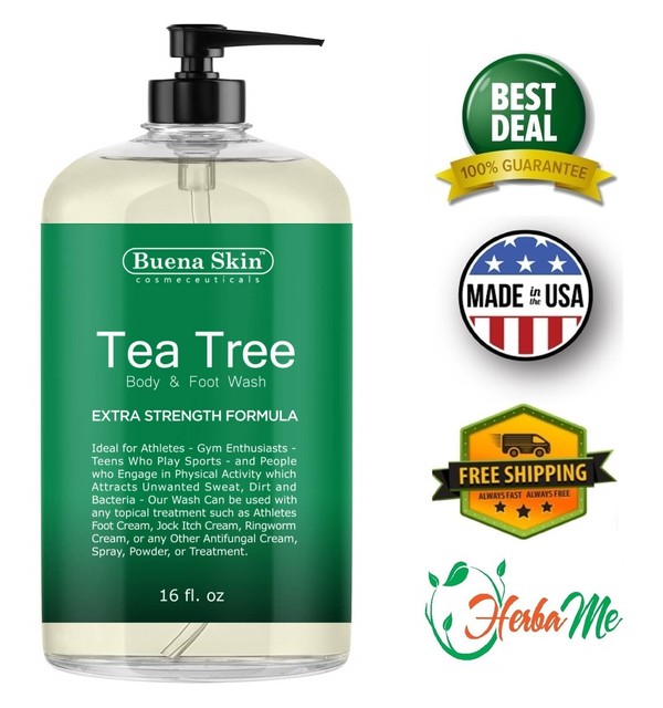 Tea Tree Antifungal Body Wash 16 Oz Antibacterial Soap for Acne Odor Foot Skin eBay