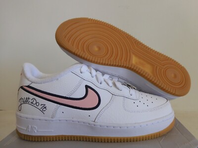 NIKE AIR FORCE LV8 (GS) WHITE-PINK GLAZE-RED SZ 7Y
