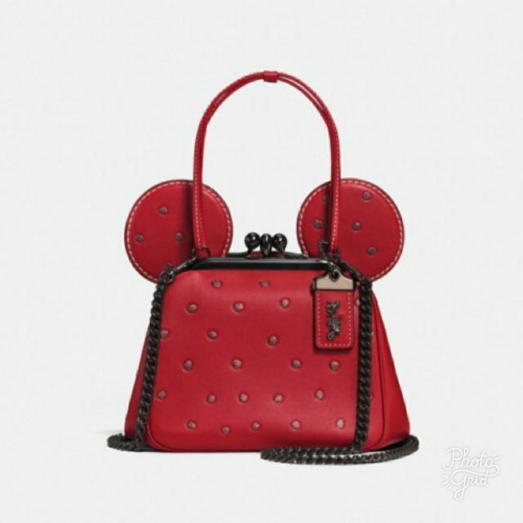 Disney X Coach 1941 Minnie Mouse Kisslock Bag Limited Edition Red