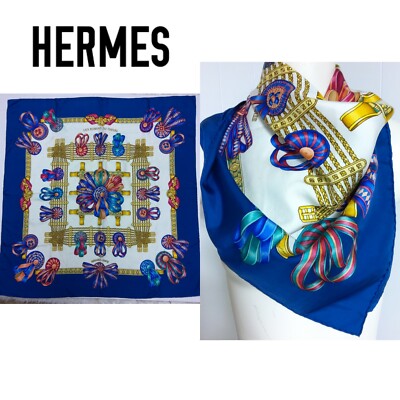 HERMES カレ90 LES RUBANS DU CHEVAL シルク100% s-l400.jpg