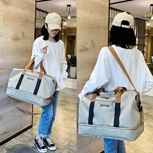 Wasserdichte Reisetasche Sport Fitnessstudio Weekender Gepäcktasche mit Schuhfach - Bild 20 von 31