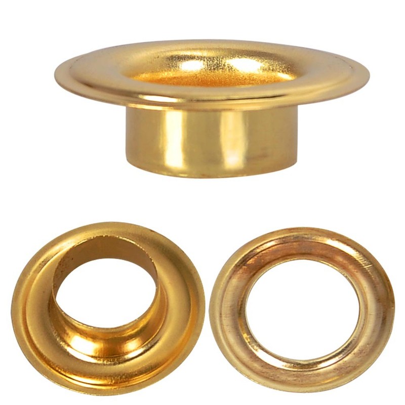 Grommets & Washers 1000 #4 1/2" Brass Eyelet Die Sign Grommet Press Tool Machine