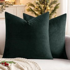 Miulee 24X24 Inch Euro Sham Velvet Pillow Covers Set Of 2 Large Square