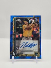 Nick Kurtz 2025 Topps Chrome Update Sapphire Auto RC 79/199 #USA-NK, Athletics