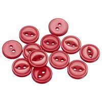 12-Tlg. Runde Dunkelrote NäHknöPfe 11,5Mm FüR Resin 2-Loch Fischaugen