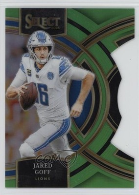 2023 Panini Select Premier Level Neon Green Prizm Die-Cut /499 Jared Goff 1p51