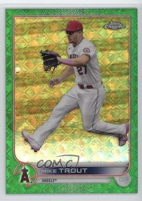 2022 Topps Chrome Logofractor Edition Green Refractor /99 Mike Trout #27 0nr3