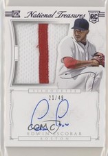 2015 National Treasures Rookie Silhouette Purple 21/49 Edwin Escobar Auto uk2