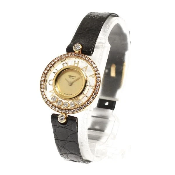 Chopard — Chopard Happy Diamonds 20/3926-12 24mm YG Gold Dial Quartz Watch #C4314