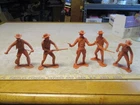 VTG Cowboys Gunfighter 6" figure lot of 5 Louis Marx 1964 Plastic 6 inches J64