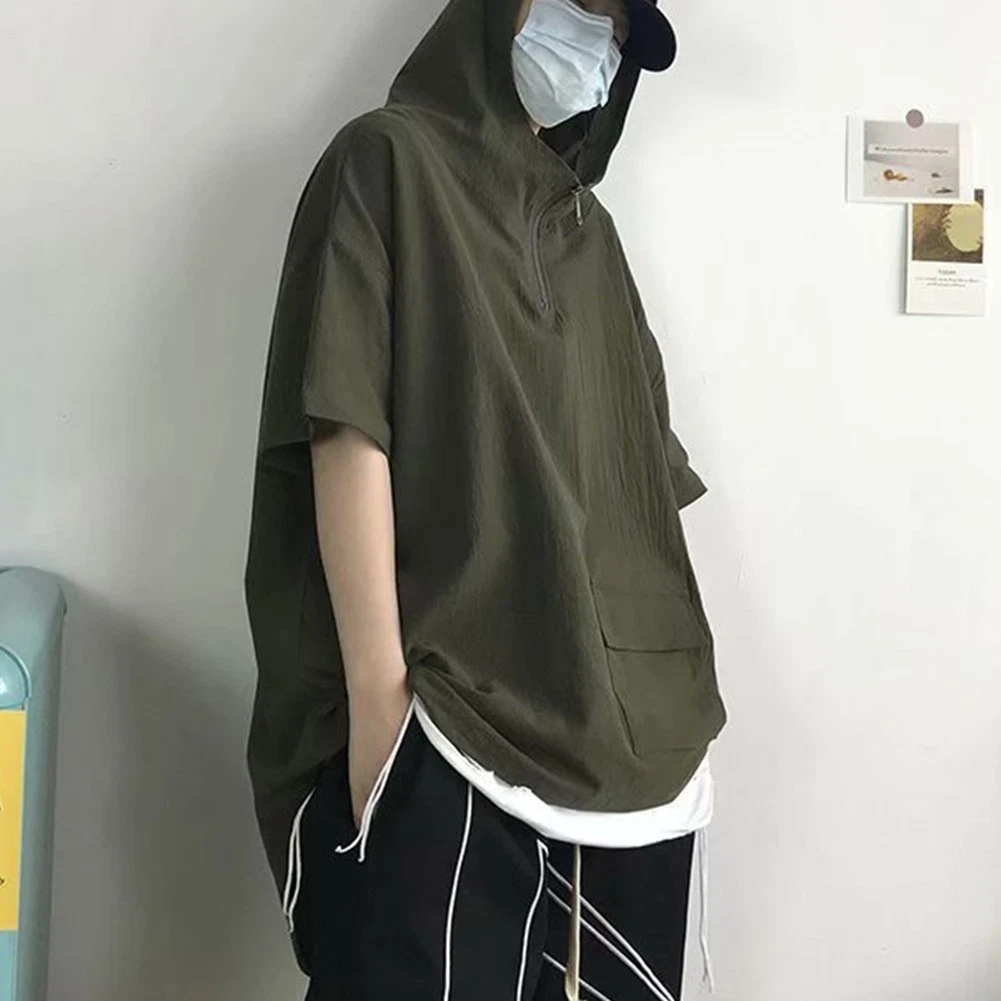 SACAI Per Usura Quotidiana Uomo Top Felpe Borsa Tinta Unita Harajuku