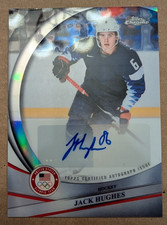 JACK HUGHES 2026 TOPPS CHROME US OLYMPICS AUTOGRAPH HOCKEY AUTO