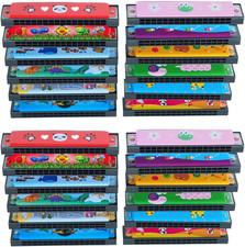 Harmonica for Kids Birthday Party Favor, 24Pcs Kids Harmonica Toy Gift, 16 Holes