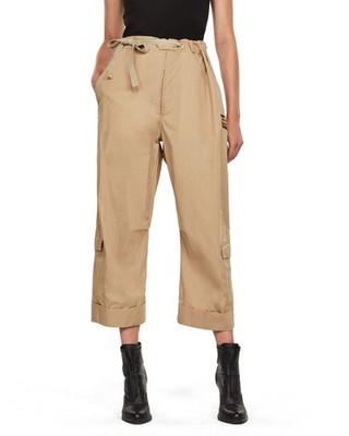 G-Star Damen Hose, O5 pockets, Wide, 3D Utility high loose crop pant, Beige, W27