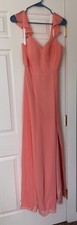 Azazie Womens Bridesmaids/prom Formal Dress Coral Size A8