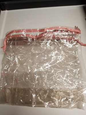 Vintage 1980s 80s Two Mary Kay Cosmetic Bags Clear With Pink Airline Festivals