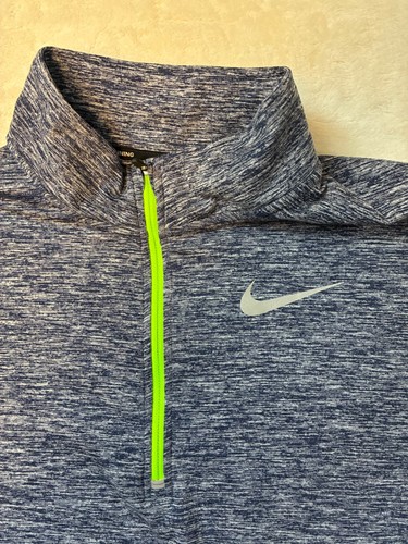 Nike Running Dri-Fit Herren Large leichter Training Half Zip Pullover Oberteil blau - Bild 3 von 5