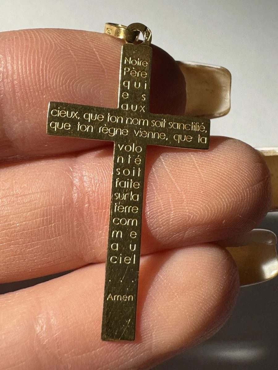 Pendentif Croix 15 mm Plaqué Vermeil et Laminé Or 18k Pendentif Croix 15 mm Plaqué Vermeil et Laminé Or 18k