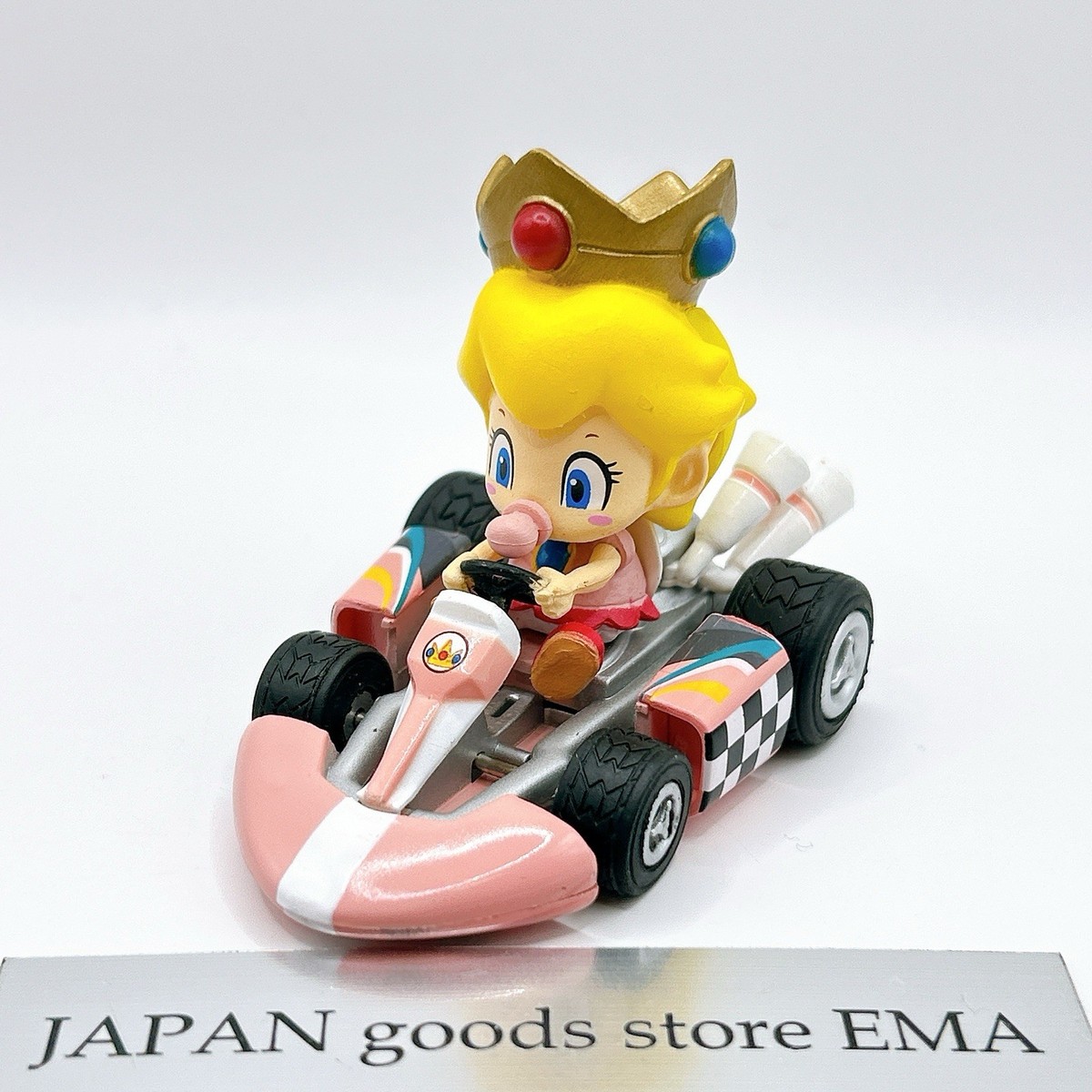 Mario Kart Baby Peach Super Mario Bros. Pull Back Car Mini Figure