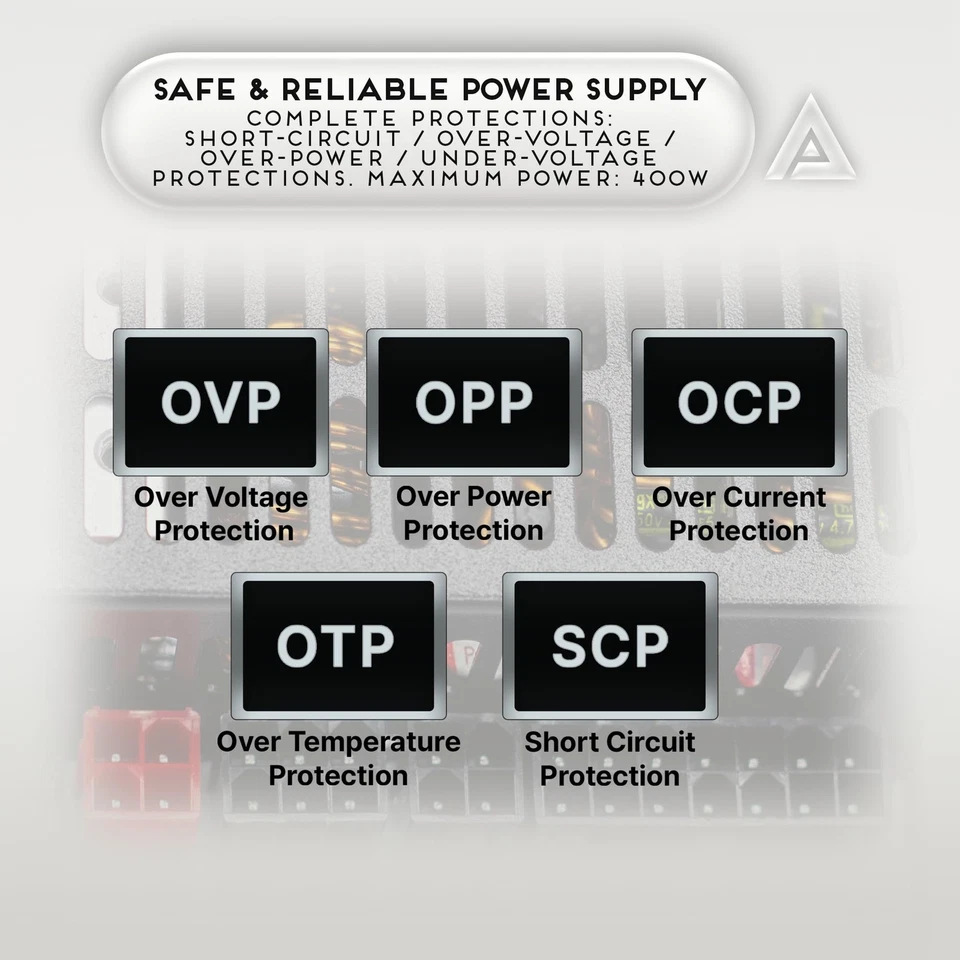400W Fully Modular Mini Itx Flex Atx Power Supply With Active Pfc And Protect... - Image 4 of 4