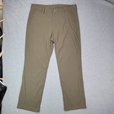 Eddie Bauer Takeoff Chino Pants Mens 33x30 Brown UPF 50 DWR D3853309