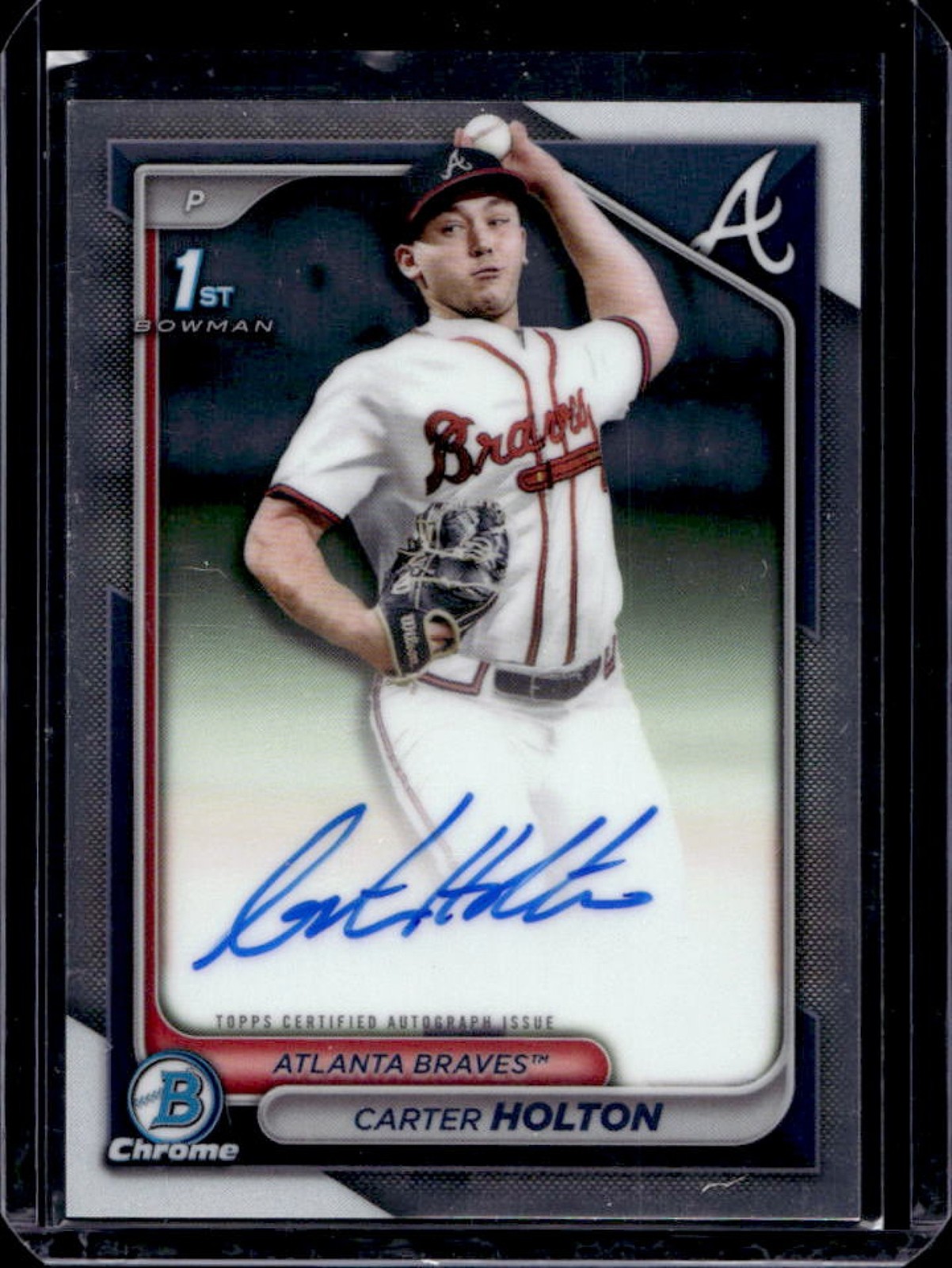 2024 Bowman Draft Carter Holton Chrome Auto 1st #CPA-CH Braves