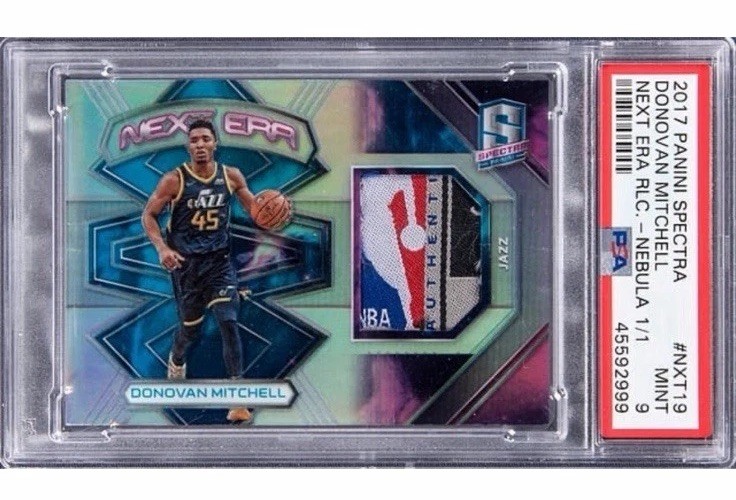 Donovan Mitchell 1/1 Rookie Logoman Patch 2017-18 Panini Spectra Next Era