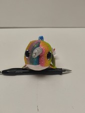 TY Beanie Boos 3" NORI the Narwhal Plastic Key Chain Clip MWMTs Ty Heart Tags