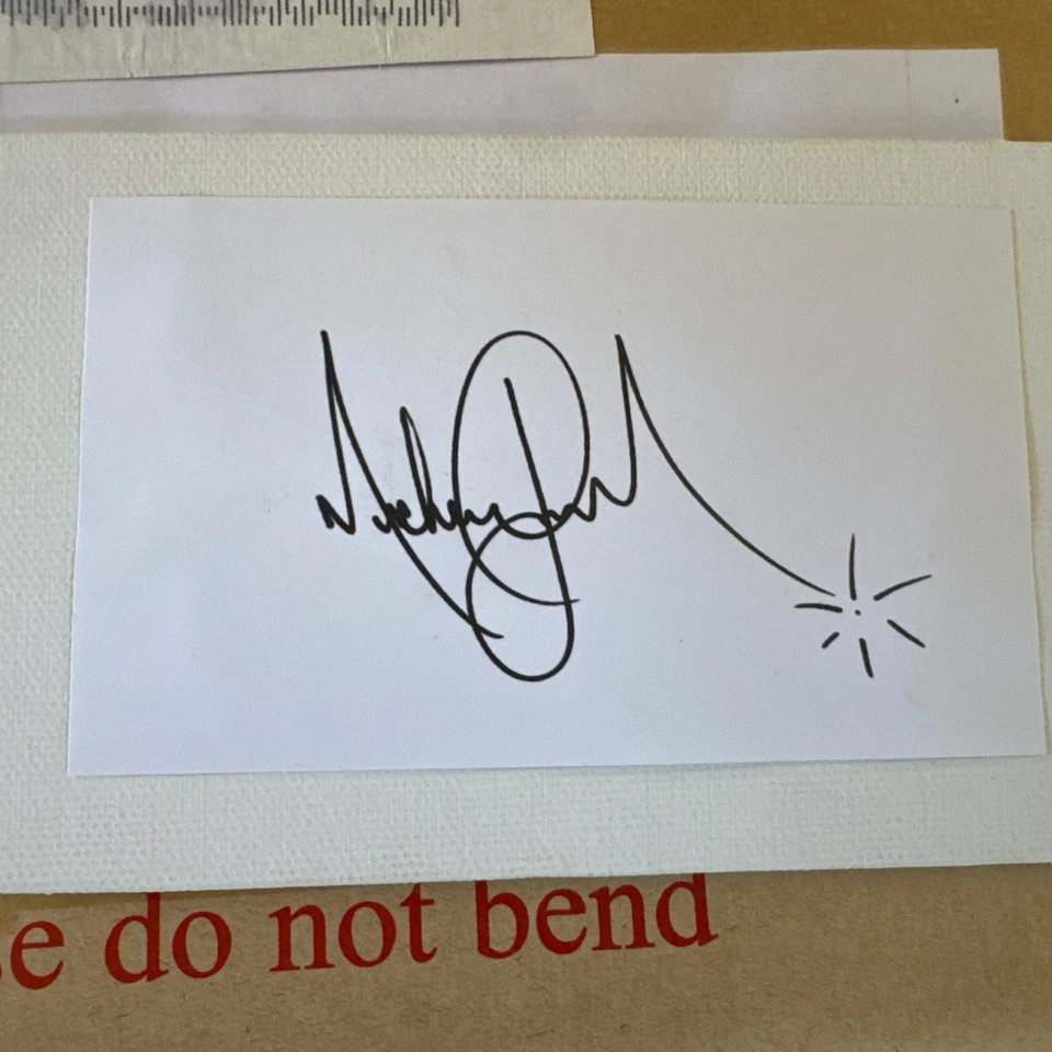 Подписанная карточка Майкла Джексона 3x5TM - Изображение 2 из 4