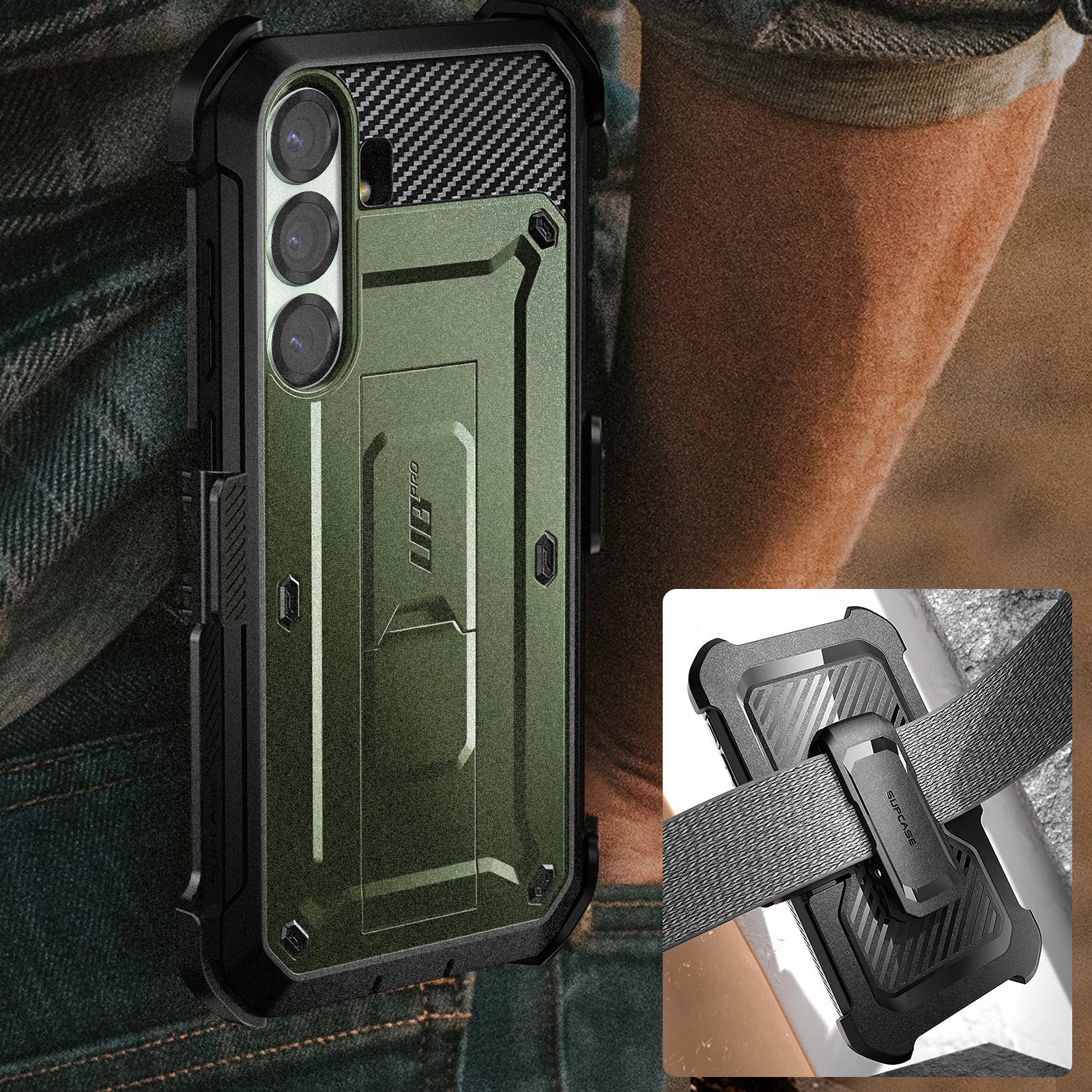 Coque Intégrale pour Galaxy S25 Supcase Support Béquille Antichoc Protection Intégrale