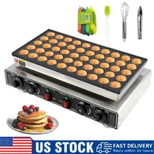 50pcs Mini Dutch Pancake Baker Commercial Electric Nonstick Waffle Maker Machine