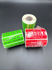 500 Fragile Handle With Care Stickers 2x3  1000 Sold As Set Do Not Separate 1x3