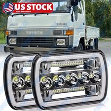 Fit Toyota Hilux 88-97 Pickup 82-95 Pair 5x7 7x6 Led Headlights Hi-lo Beam