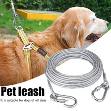 Heavy Duty Steel Rope Dog Leash Anti Bite Design for Large Medium Dogs Durable