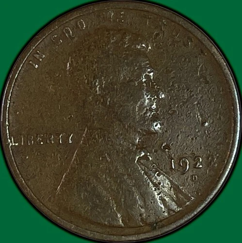 1922-D Lincoln Wheat Cent Very Fine VF Coin, Rough #34287