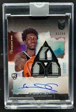 2023-24 Topps 3 Sidy Cissoko Rookie Patch Auto Vertical RC Rookie #03/49 Spurs