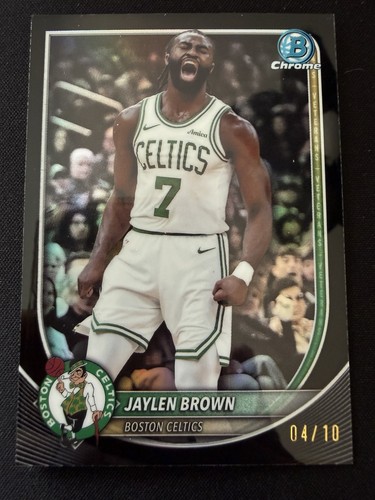 Jaylen Brown 2025-26 Bowman Chrome Basketball #57 Black Border 04/10 Celtics