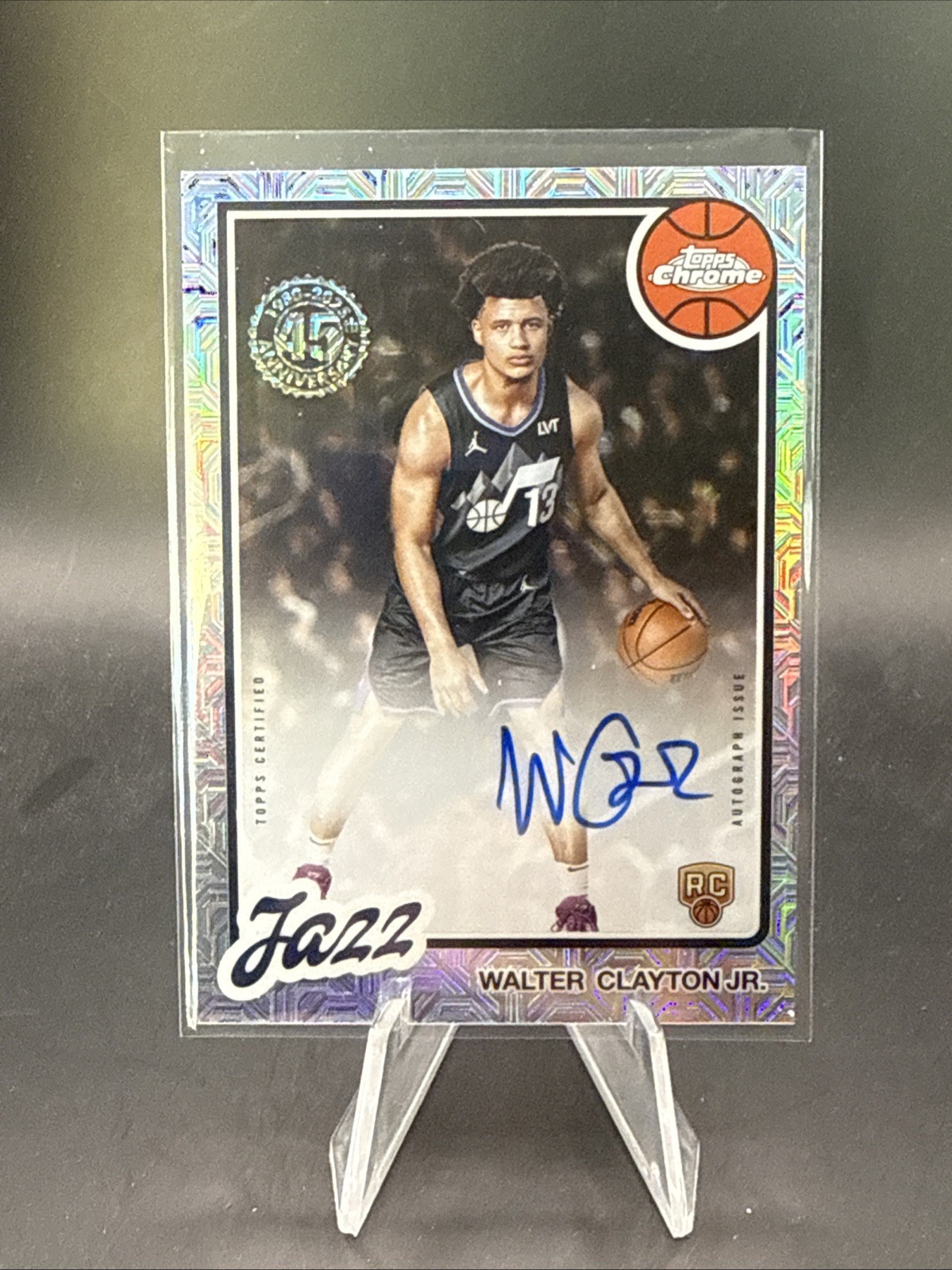 2025-26 Topps Chrome Basketball Walter Clayton Jr Mojo Refractor On Card Auto