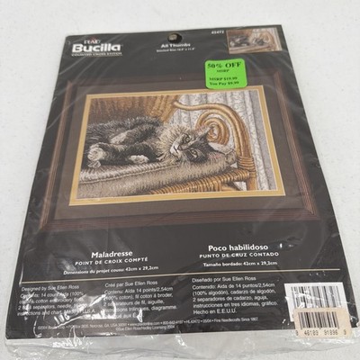 Bucilla All Thumbs Cat Counted Cross Stitch Kit Kitty VTG 2004 NOS